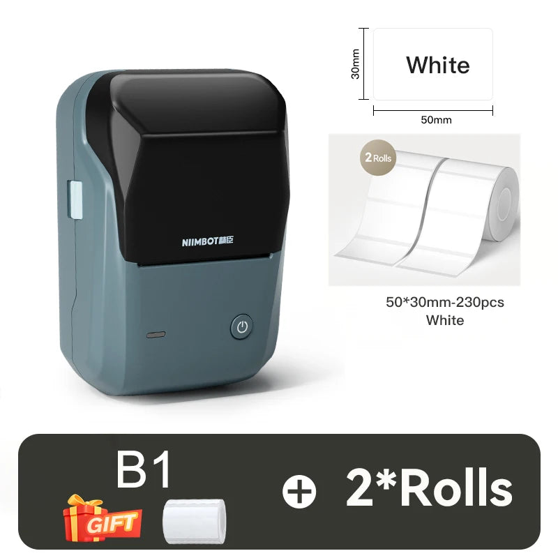 Niimbot B1 Thermal Printer Self-adhesive Food Stickers Bluetooth Label Maker Pocket Name Pirce Bacode Bussiness Labeling Machine