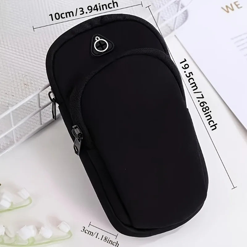 1pc Outdoor Cycling Arm Bag, Portable Fitness Storage Pouch, Sports Phone Pouch,Suitable for Fitness, Jogging, And Hiking.