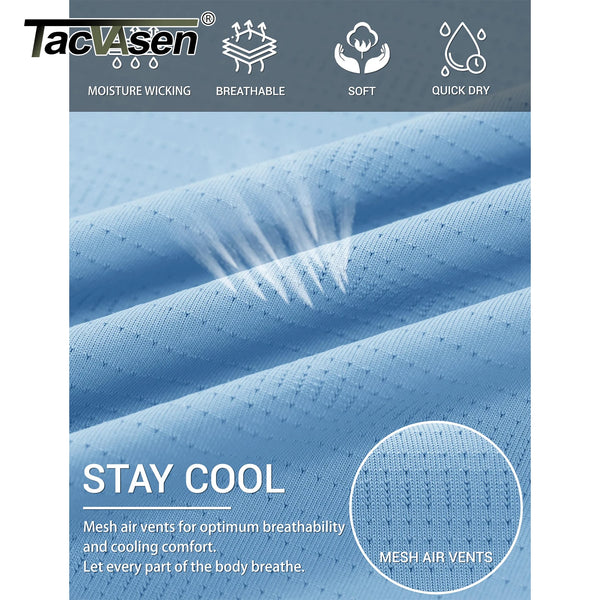 TACVASEN Lightweight Athletic T-Shirts Men's Quick Dry Workout Gym Tops Short Sleeve Running Tee Shirt Performance Activewear