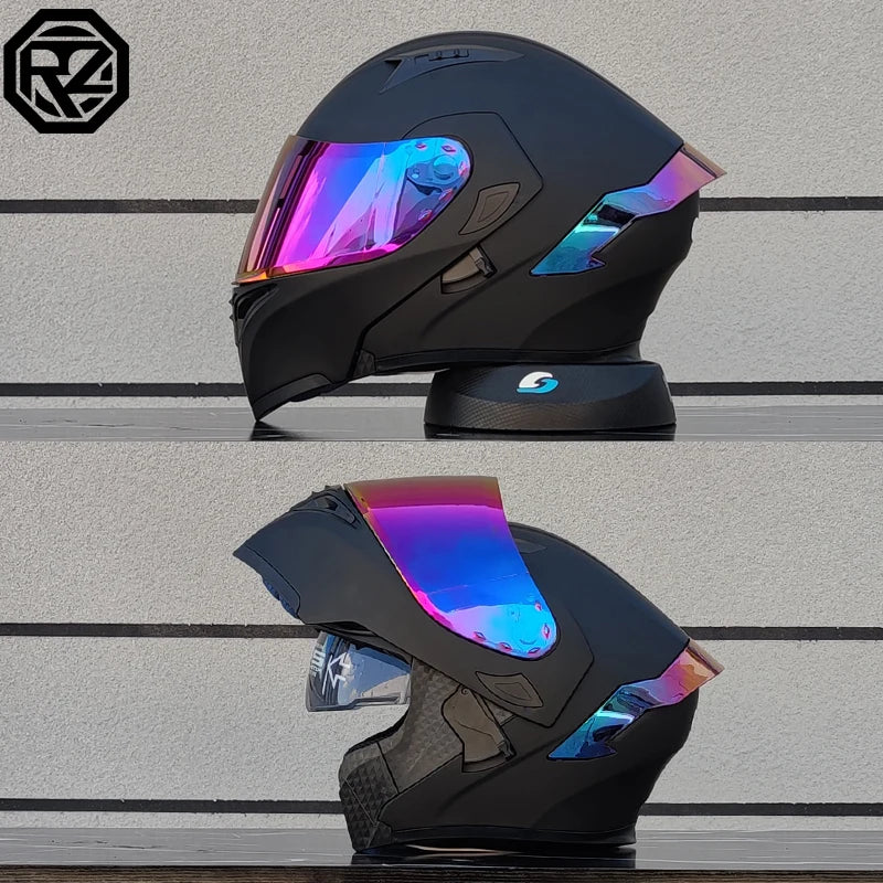 Modular Filp up Motorcycle Helmet Full Face Racing Helmet Dual Visors DOT Approved  motosiklet kaskı