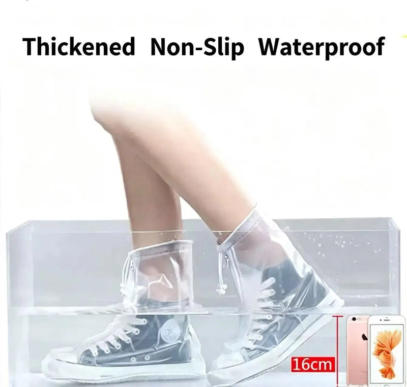 Silicone Waterproof Shoe Cover Unisex Shoes Protectors Rain Boots for Indoor Outdoor Rainy Reusable Quality Non-Slip Shoe Cover