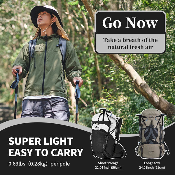 ដំបងដើរ Naturehike Sunny Snow Base ដំបងដើរលេងក្រៅផ្ទះសម្រាប់កុមារ បុរស ស្ត្រី ដំបងបោះតង់ ធ្វើពីអាលុយមីញ៉ូមស្រាលខ្លាំង សម្រាប់ដើរលេង