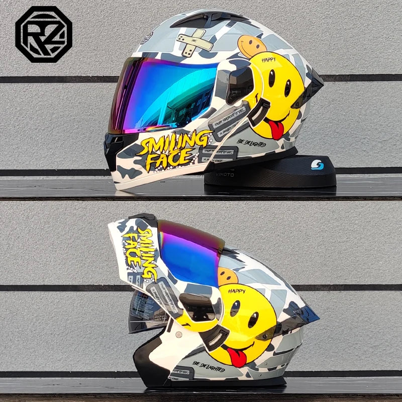 High Quality ORZ Motorcycle Full Face Helmet Four Seasons Motocross Racing Modular Flip Up Casco Moto Men Women Off Road Helmet