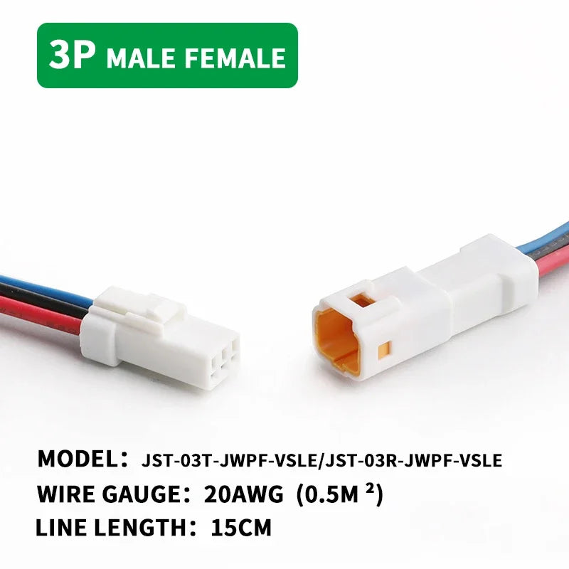 ឧបករណ៍ភ្ជាប់ខ្ទាស់រថយន្ត JWPF JST ខ្នាតតូចចំនួន ២០ ឈុត ទំហំ ១៥ សង់ទីម៉ែត្រ ឌុយ និងរន្ធ ឆបគ្នាជាមួយ 02R-JWPF-VSLE-S /02T-JWPF-VSLE-S