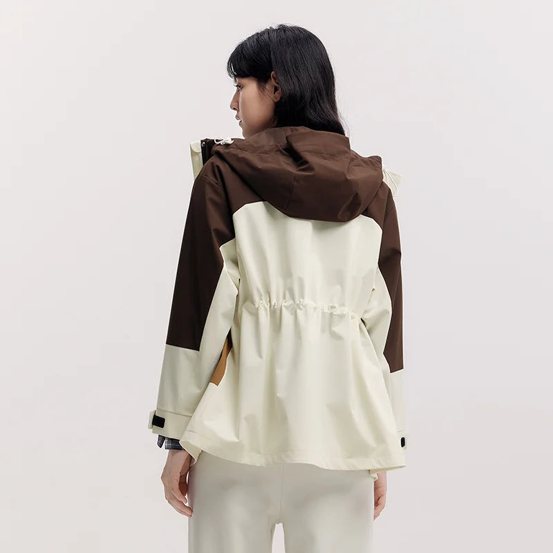 Semir Waterproof Jacket Women 2026 Spring Windproof Stain-Resistant Solid Color Loose Casual Top Stylish Outerwear