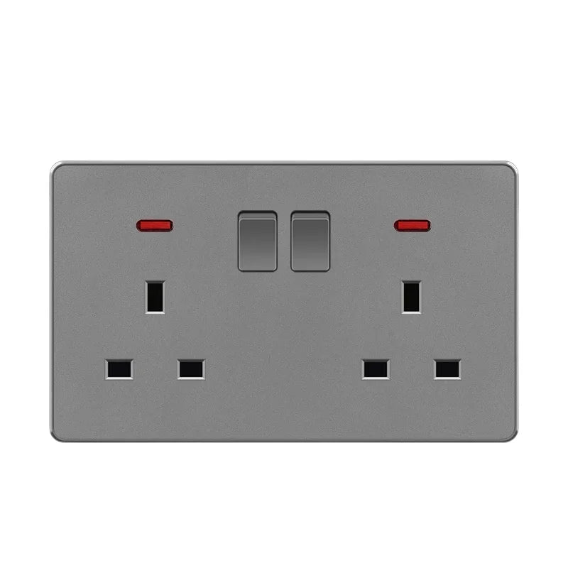 Grey UK USB Plug type c 18W Fast Charging Wall Socket, Universal 3.1A USB C socket, Water heater electrical light switch panel