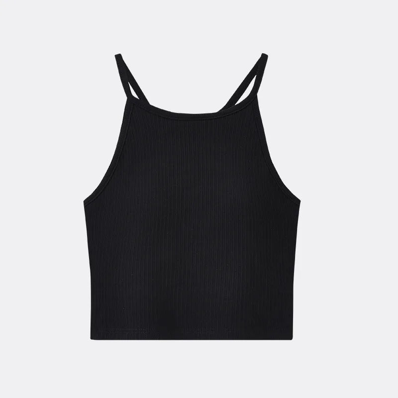 Beauty Back Sling Vest Bra Pad Women's Summer Pajamas Top Belt Chest Pad Backless Bottoming Top One Piece Sleepwear T Shirt