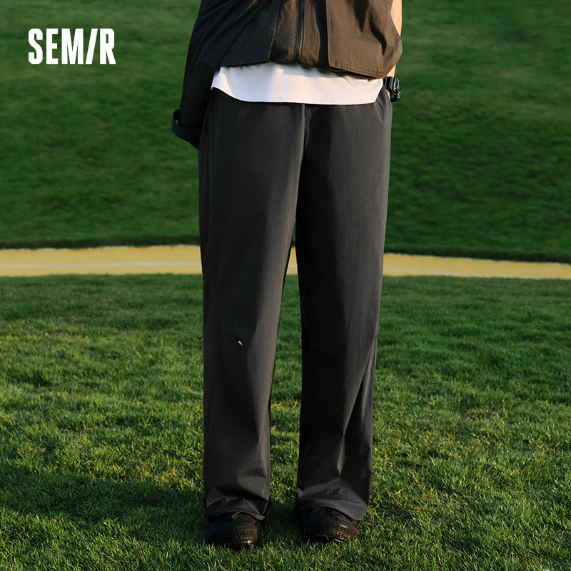 Semir Men Pants Functional 2026 Lightweight Loose Fit Straight Urban Casual Everyday Style Soft Comfortable Daily Wear Trendy