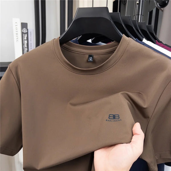 High Quality Man Short-Sleeved T-Shirt Round Neck Letter Print Summer T-Shirt British Style Short Sleeves Ventilate Men's Wear