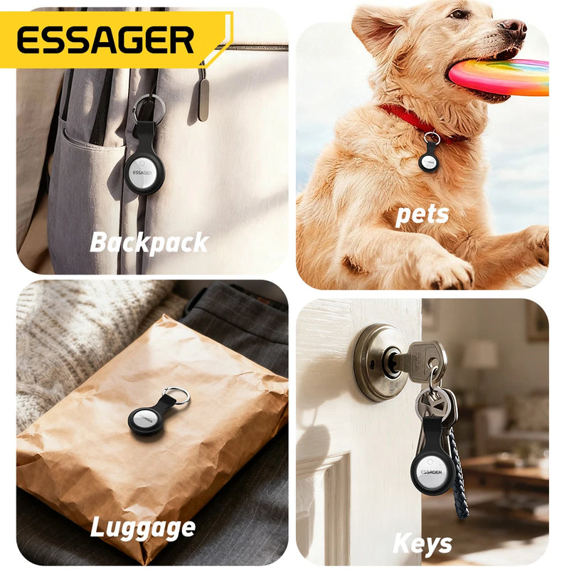 ឧបករណ៍តាមដានសុវត្ថិភាព ESSAGER SmartTag ជាមួយ IP Find My Bluetooth GPS Locator សម្រាប់ iPhone កាបូប សោ វ៉ាលី សត្វចិញ្ចឹម ឧបករណ៍ប្រឆាំងការបាត់បង់
