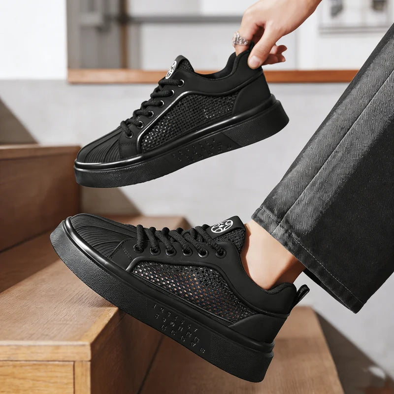 Men's breathable heighten casual shoes thick sole summer new comfort outdoor walking shoes Fashion youth Joker sports board shoe