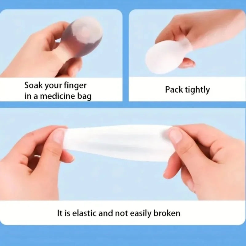 Soft Silicone Toe Sleeves Toes Protectors Soak Potion Waterproof Finger Cots Protective Cover Toe Finger Injuries Foot Care Tool