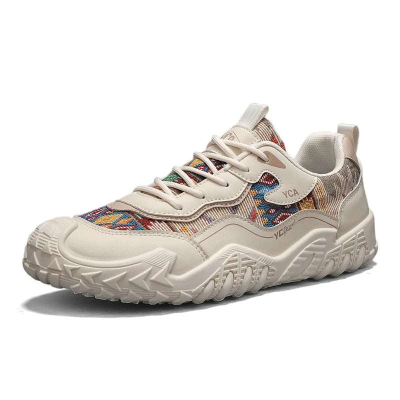 Men's flat tide casual sneakers summer walking shoes soft-sole outdoor running shoes breathable lightweight speed sports shoes