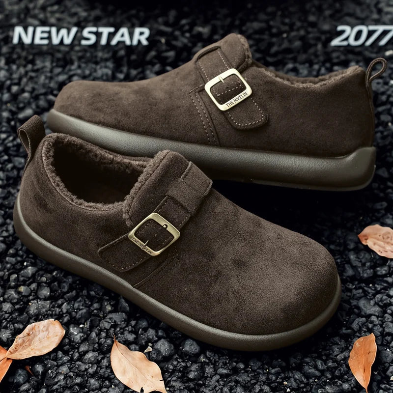 Men's high-quality casual cotton shoes winter warm and velvet fashion youth Joker outdoor walking light comfort cotton slippers