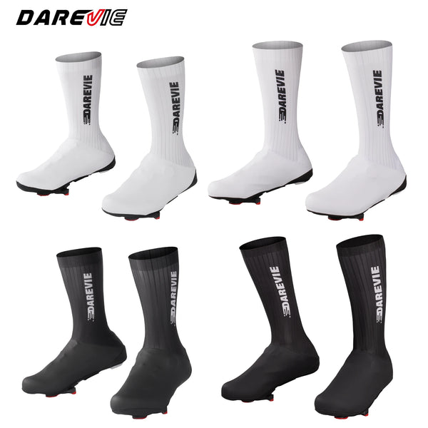 ស្រោមស្បែកជើងជិះកង់ DAREVIE Aero ល្បឿនលឿនប្រឆាំងនឹងការរអិល UCI ប្រវែងប្រណាំងកម្រិតស្បែកជើងការពារភ្លៀង ការពារខ្យល់