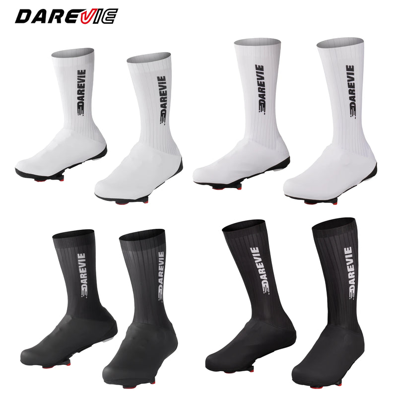 ស្រោមស្បែកជើងជិះកង់ DAREVIE Aero ល្បឿនលឿនប្រឆាំងនឹងការរអិល UCI ប្រវែងប្រណាំងកម្រិតស្បែកជើងការពារភ្លៀង ការពារខ្យល់