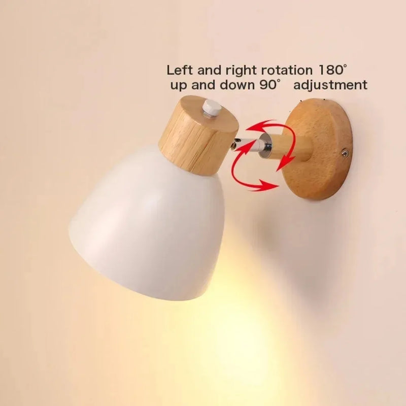 1 Pcs Modern Fashion Design Iron Circular Adjustable Home Hotel Bedroom Solid Color Study Balcony Wall Light LED Reading Light