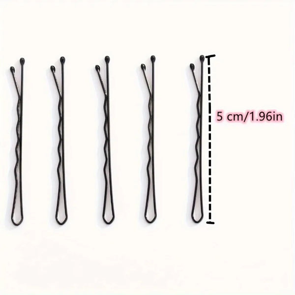 10/20pcs Invisible Wave Bobby Pins,Durable Metal Hair Clips for Women, Simple Solid Color Barrettes with Storage Box.Hairpin