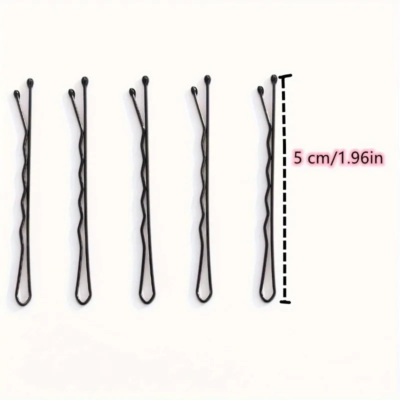 10/20pcs Invisible Wave Bobby Pins,Durable Metal Hair Clips for Women, Simple Solid Color Barrettes with Storage Box.Hairpin