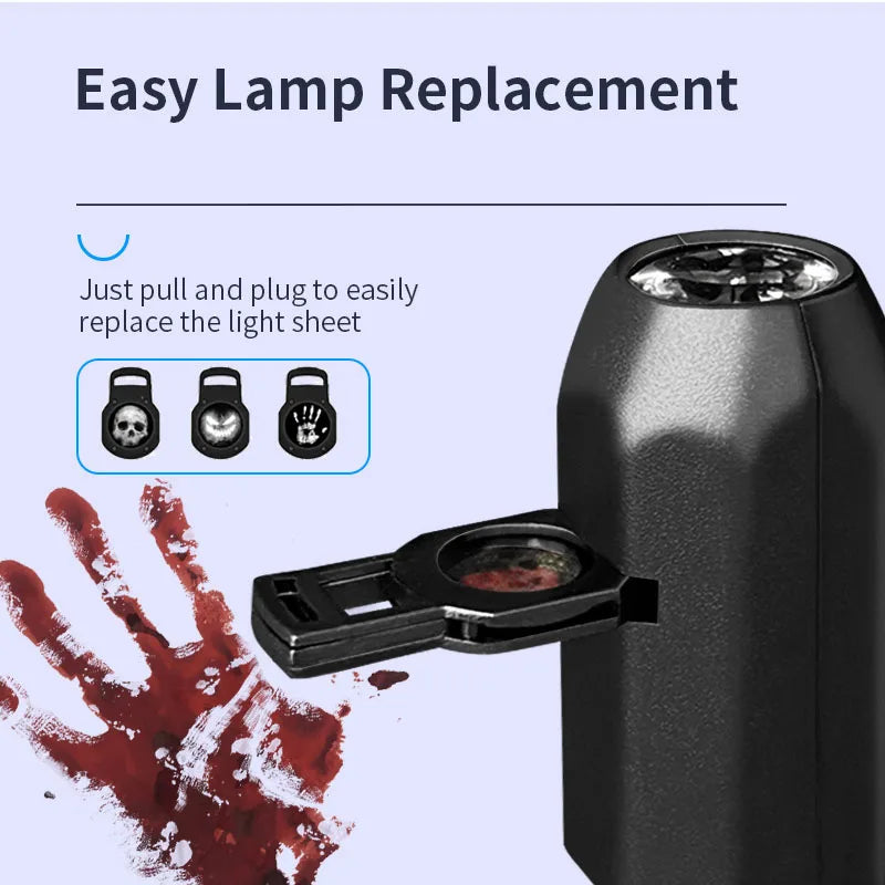 Led Halloween Night Light USB Projector Lamp Switchable Pattern Design 360 Degree AdjustableHoliday Ornaments for Ceiling Wall