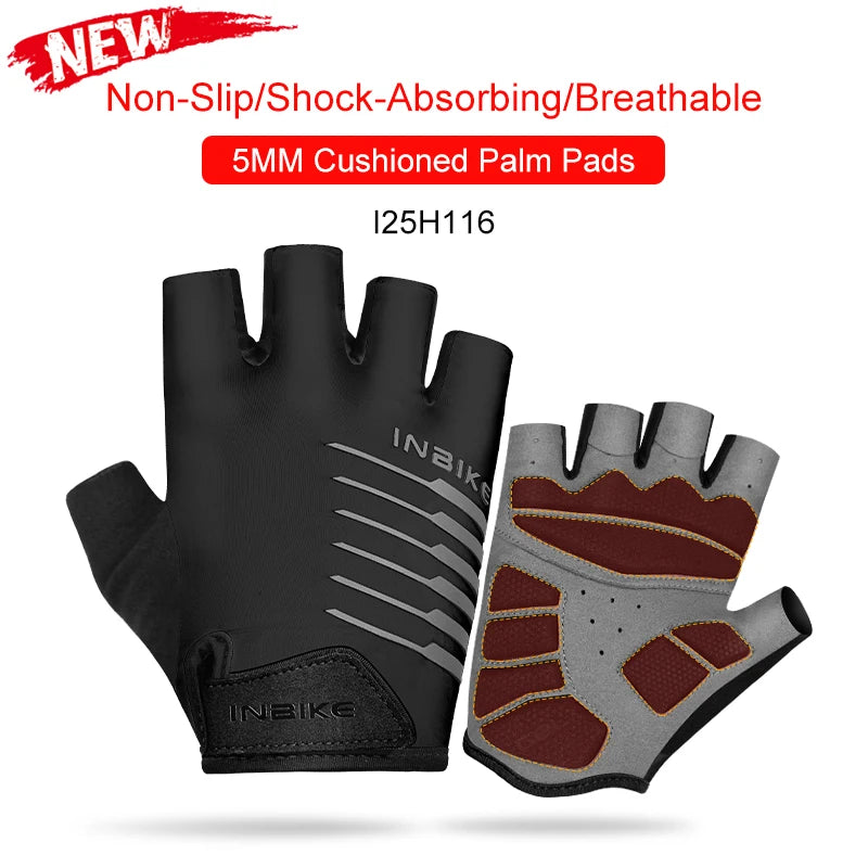 INBIKE Shockproof GEL Pad Cycling Gloves Half Finger Sport Gloves Men Women Summer Bicycle Gym Fitness Gloves MTB Gloves IF239