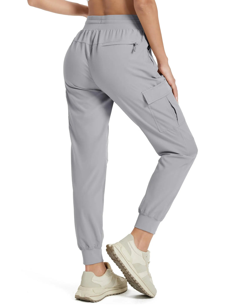 TACVASEN Quick Dry Waterproof Hiking Pants Women's Lightweight Cargo Joggers 5 Pockets Tactical Outdoor Travel Trousers