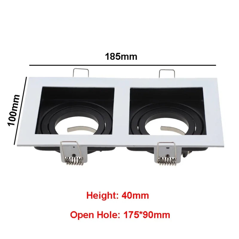 1/10PCS Round Square Recessed LED Downlight Adjustable Ceiling Lamp GU10 MR16 Spot Light Home Living Room Bedroom Lighting