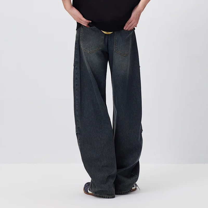 Semir Men Jeans Retro Loose Curved Barrel Leg Panel Soft Denim Casual Style Autumn Pants Casual Daily Wear 2026