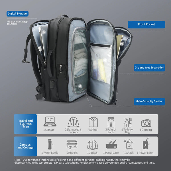 Tigernu Women Backpack Travel Backpack Bags 17inch Laptop Backpacks Cabin Bags Female Expandable Backpack For Women Schoolbags