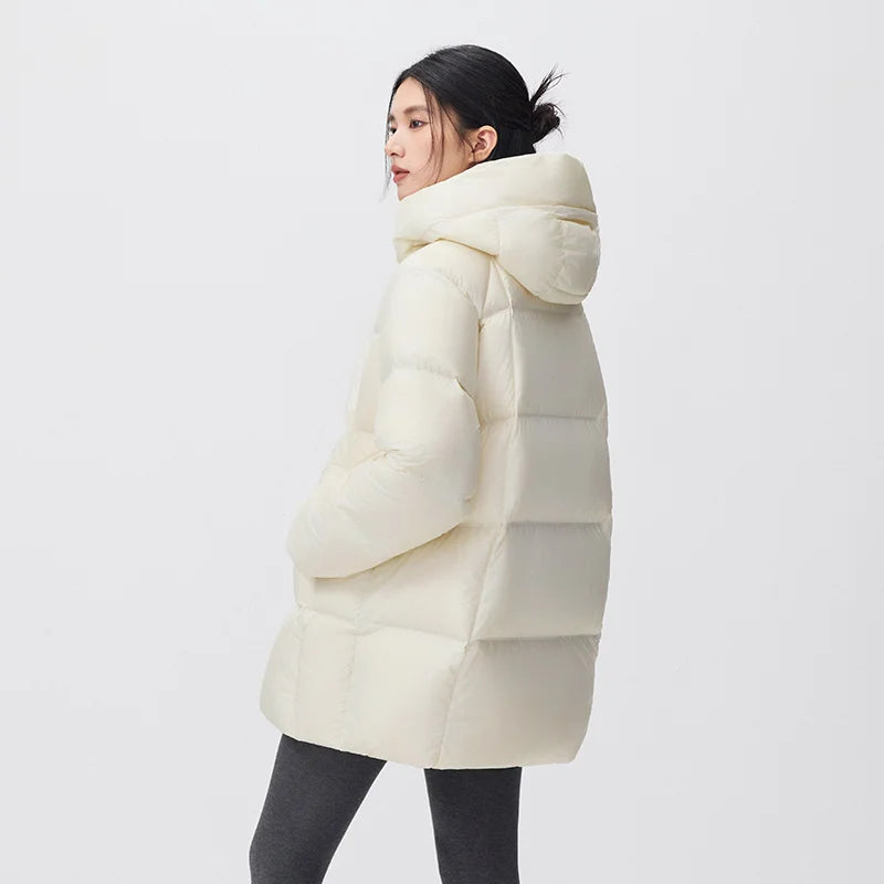 អាវក្រៅ Semir សម្រាប់នារី ការពារទឹក ការពារខ្យល់ កម្ដៅ ប្រឆាំងឋិតិវន្ត ៩០ ភាគរយ អាវក្រៅឆ្នាំ ២០២៦ សម្រាប់ពាក់ប្រចាំថ្ងៃរដូវរងាថ្មី