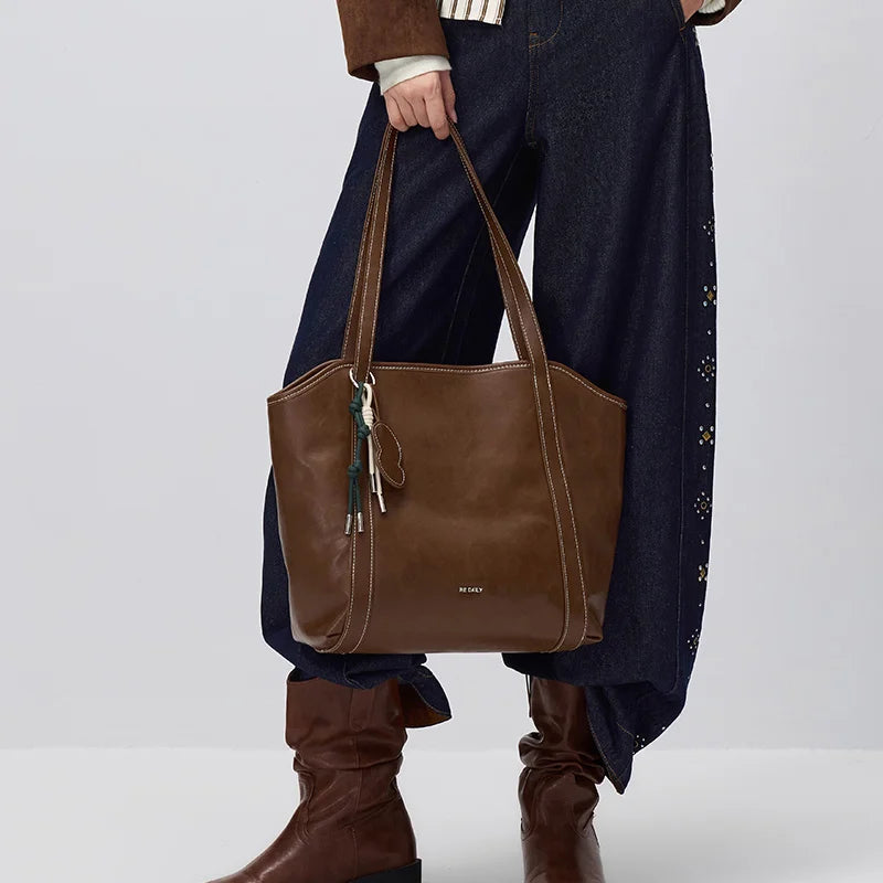Semir Women Tote Bag Classic Large Capacity Commuter Casual Shoulder Bag Everyday Style Daily Carry Daily Wear 2026