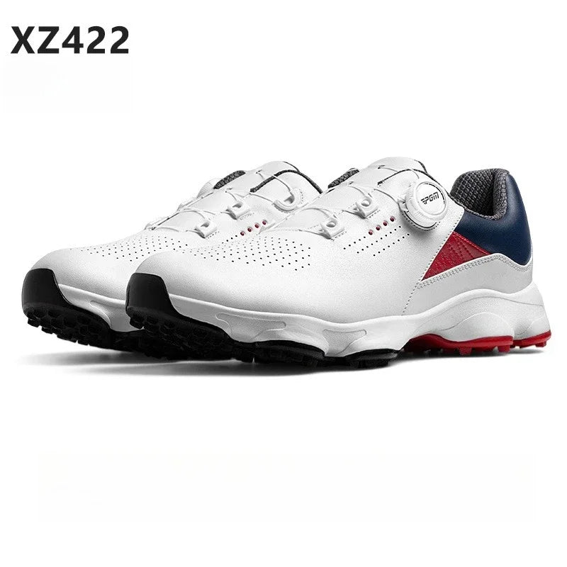 PGM Golf Shoes Men Summer Outdoors Sports Casual Sneakers Shock Absorbent Bottom Knob Lace Anti Slip Breathable XZ422