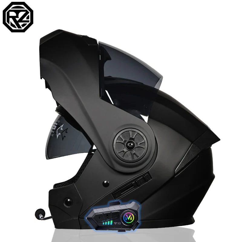 ORZ-161DOT approves Bluetooth motorcycle helmet ABS material modular flip full face helmet Casco Moto