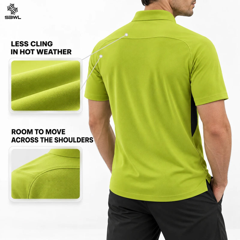 SBWL 2026 Summer Harajuku Quick Dry Men's Sports T-Shirt Outdoor Running Casual Light Short Sleeve Fitness Gym Top Tees