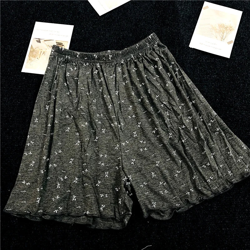 Women's Home Clothes Chest Pad Short Sleeve Sleepwear New Summer Pajamas with Shorts Night Wear Female Floral Nightwear Woman