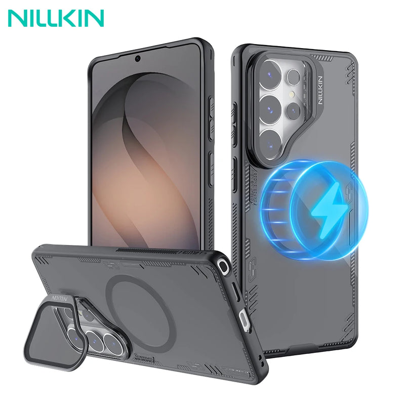 NILLKIN For Samsung Galaxy S26 Ultra Magsafe Case Iceblade Prop With Lens Holder Magnetic Back Cover for Samsung S26 Ultra Cases