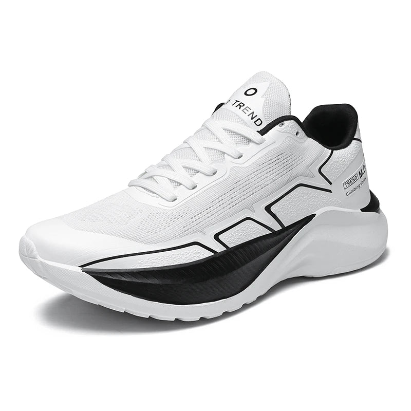 Mens Running Shoes 2026 New Trendy Mesh Breathable Lightweight Cushioning Daily Leisure Fashion Lace-up Sneakers for Men