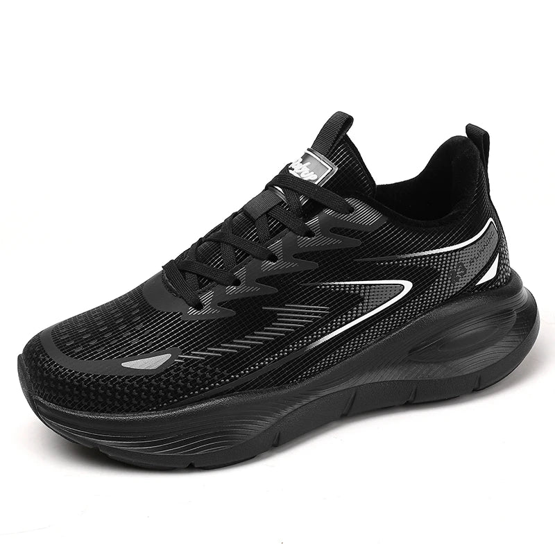 Mens Running Shoes 2025 New Mesh Breathable Comfortable Sports Shoes Trendy Casual Flat Lace-up Sneakers for Men