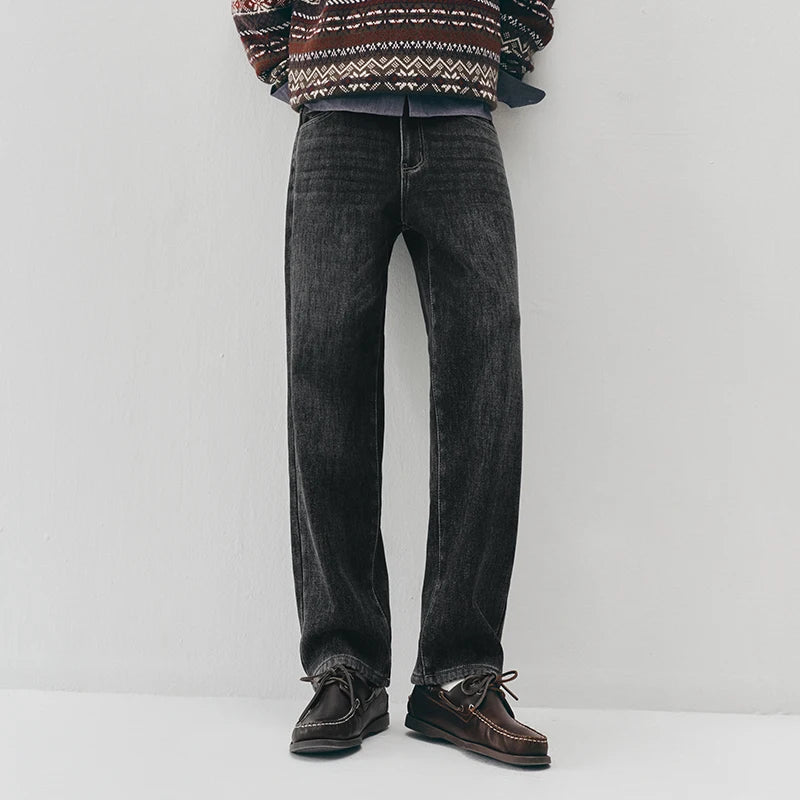ខោខូវប៊យបុរស Semir ជើងត្រង់មានស្រទាប់ក្រណាត់រោមចៀម រចនាប័ទ្មវីនថេច ឆ្នាំ២០២៦ សម្លៀកបំពាក់ប្រចាំថ្ងៃរដូវរងាថ្មី រចនាប័ទ្មទីក្រុង ធម្មតា សម្លៀកបំពាក់ប្រចាំថ្ងៃ