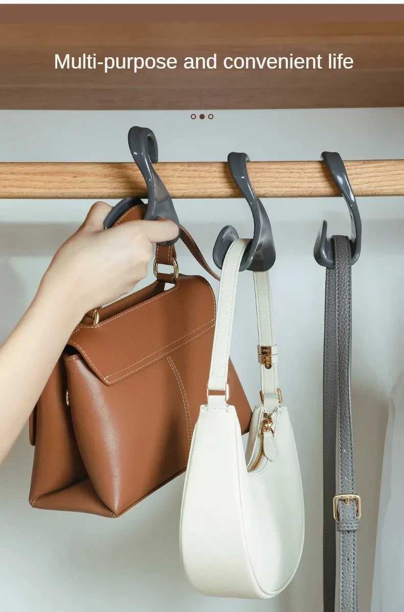 5pcs Bag Hanger Hook Handbag Hat Scarf Storage Rack Wardrobe Backpack Hook Handbag Holder Storage Rack Organization