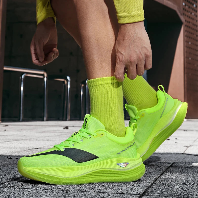 Men's sneakers four seasons breathable high elastic running racing training shoes students casual lightweight speed sports shoes