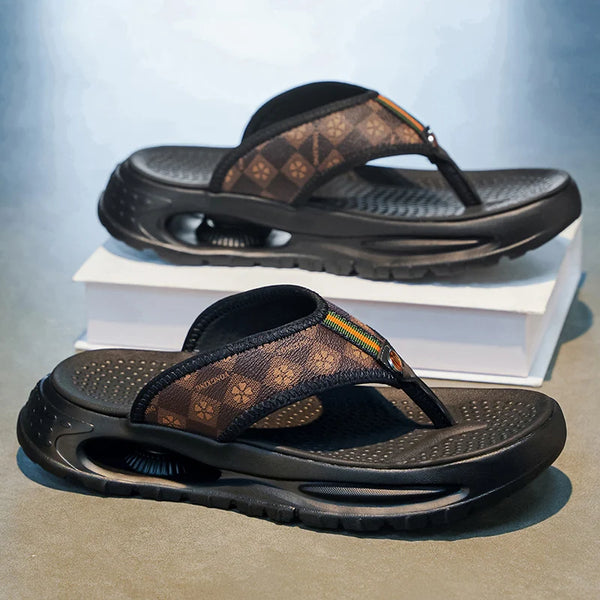 Flip-flops Men's Slides Casual Slip On Slippers Summer New Breathable Light Soft Sole Outdoor Beach Shoe Quick Dry Pool Slippers