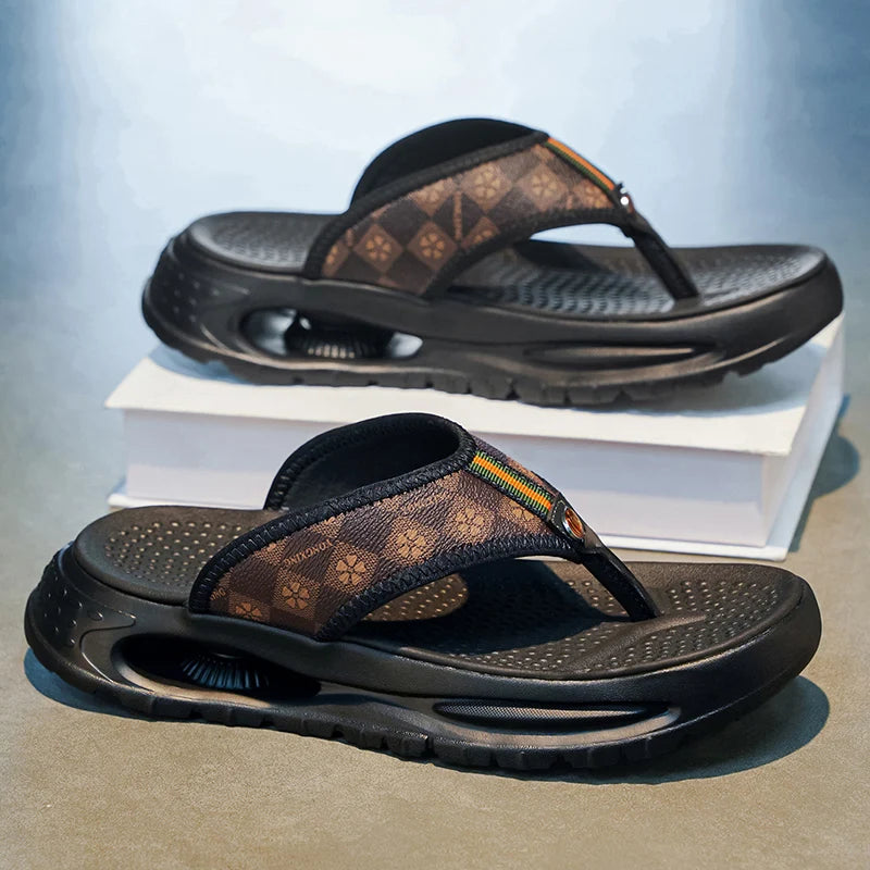 Flip-flops Men's Slides Casual Slip On Slippers Summer New Breathable Light Soft Sole Outdoor Beach Shoe Quick Dry Pool Slippers