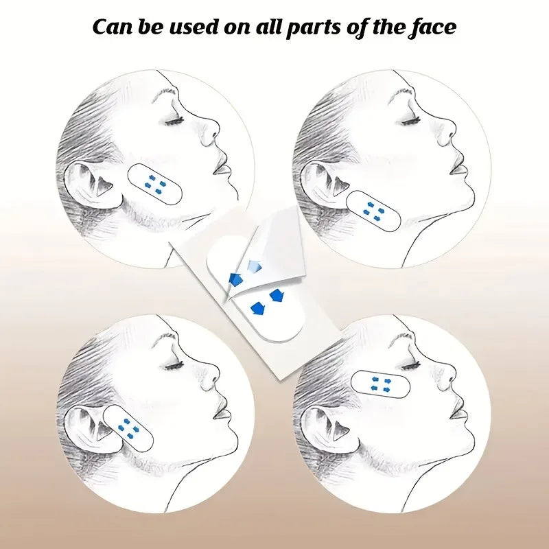 40Pcs Invisible Face Lifting Tape Waterproof Transparent Patch Firm Skin Remove Double Chin Neck Lifting Beauty Tool.