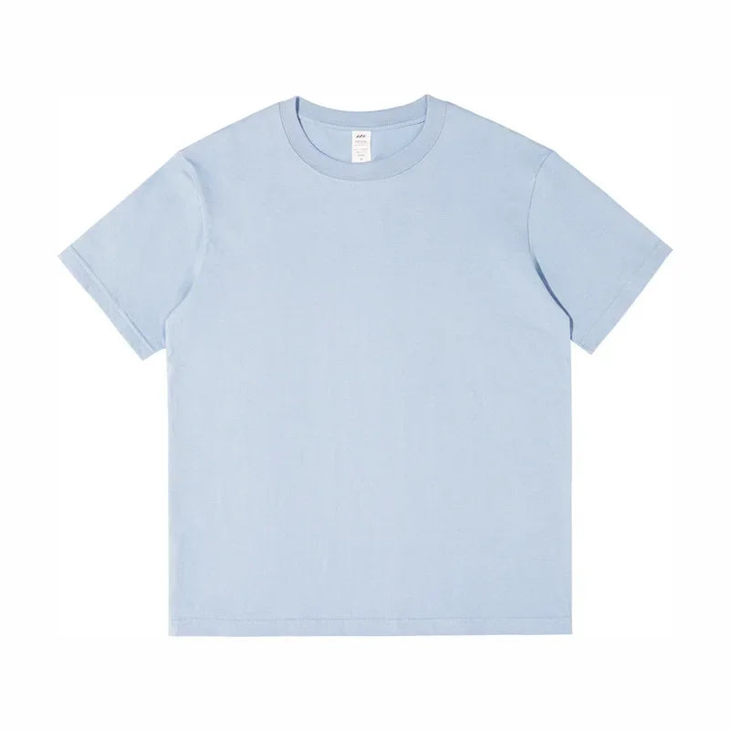DUKEEN 8.1Oz 230gsm Men's Pure Cotton T Shirts 2025 Summer New Oversizes Solid Color T-Shirts for Men and Women Customizable
