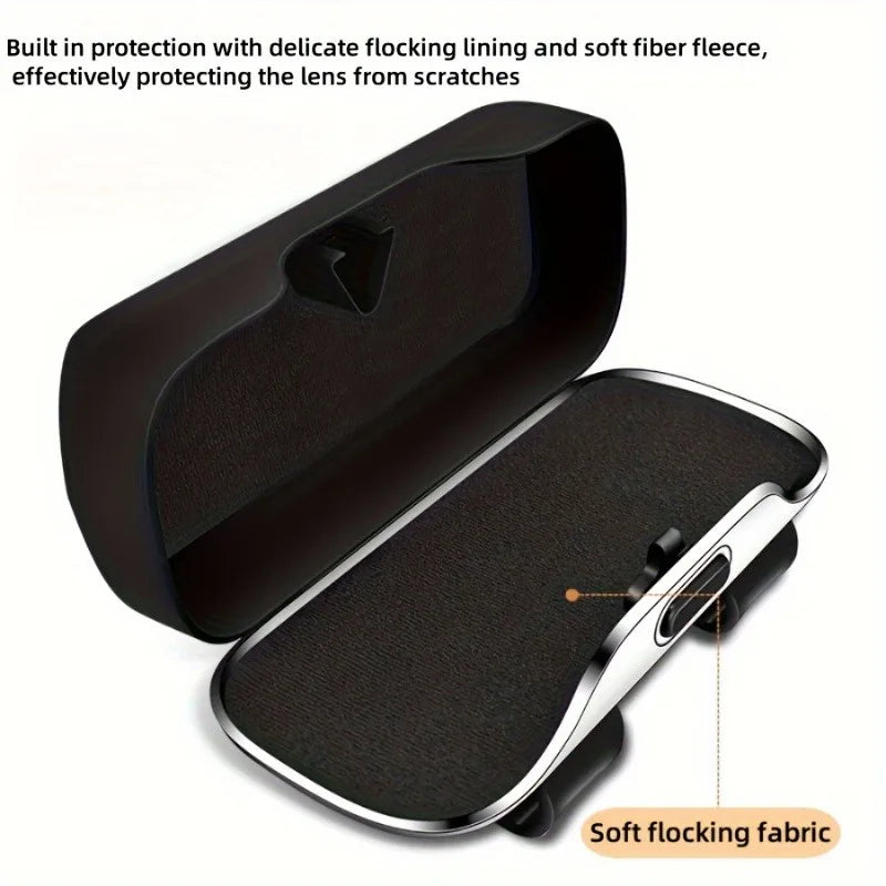 1 pcsMultifunctional Glasses Case for Cars That Can Be Attached to The Sun Visor, Serving As a Holder.receipt compartment
