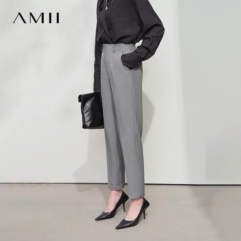 ខោ Amii Minimalist រដូវស្លឹកឈើជ្រុះឆ្នាំ ២០២៦ ខោធម្មតារបស់ស្ត្រីថ្មីប្រឆាំងនឹងស្នាមជ្រួញមិនដែកខោស្តើងសម្រាប់ធ្វើដំណើរ 12512008