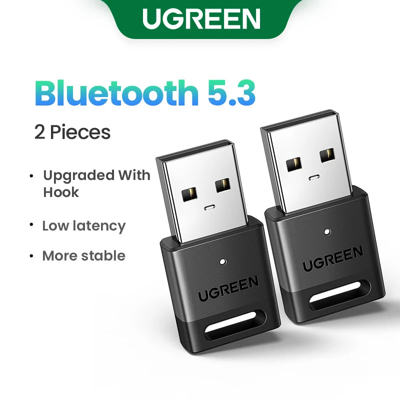 UGREEN USB Bluetooth 5.3 Adapter Receiver Transmitter EDR Dongle for PC Wireless Transfer for Bluetooth Speakers Mouse