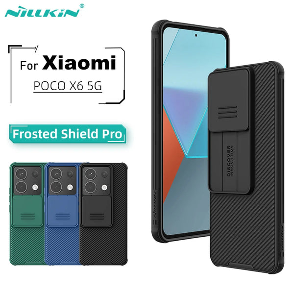 For Xiaomi POCO X6 5G Case NILLKIN CamShield Pro Slide Camera Protect Privacy Back Cover For POCO X6 5G