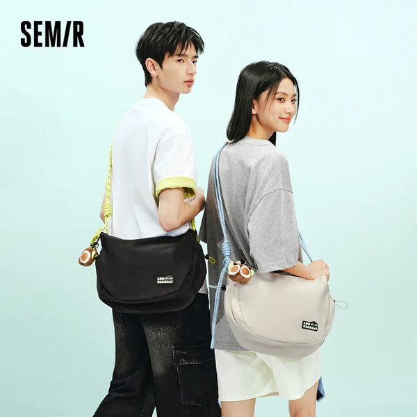 កាបូបស្ពាយបុរស Semir សាមញ្ញ រាងនំប៉ាវ កាបូបស្ពាយសម្រាប់គូស្នេហ៍ ទម្ងន់ស្រាល សម្រាប់ពាក់ប្រចាំថ្ងៃ 2026